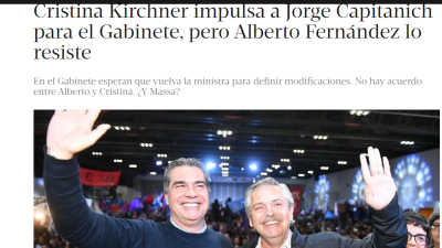 "Clarín" afirma que Cristina quiere a Capitanich en la Jefatura de Gabinete