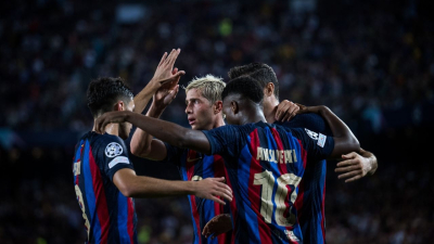 El Barcelona goleó con hat trick de Lewandowski