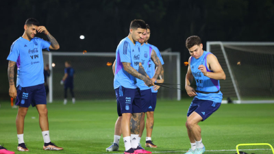De Paul no terminó el entrenamiento. La buena noticia, la presencia de Di María