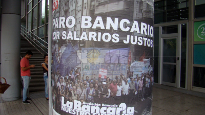 Paro bancario: esperan una paralización total de la actividad para el 23