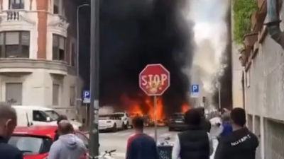 Una persona resultó herida tras una fuerte explosión e incendio en el centro de Milán
