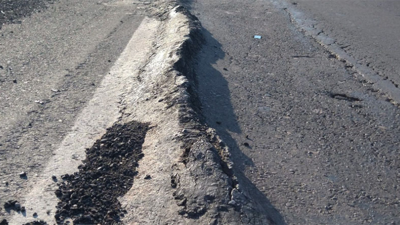 "El romperruedas", peligroso tramo de la ruta nacional 16