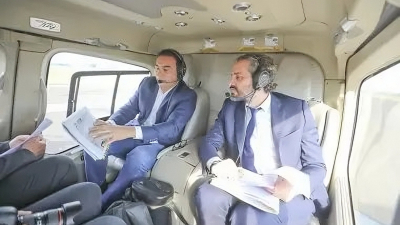Valdés y Cafiero sobrevolaron la zona del conflicto con Paraguay
