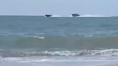 Impactante persecución en el mar termina en arriesgada maniobra