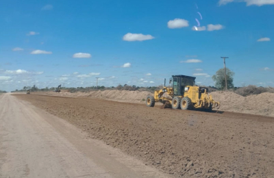 Reanudaron los trabajos de pavimentación en la ruta provincial 6