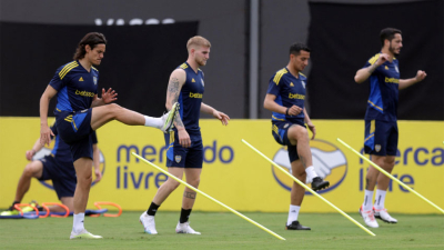 El "Colo" Barco se entrenó distendido y tirando rabonas