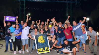 Festejos de la Libertad Avanza en la ciudad de Margarita Belén