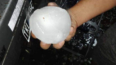 San Luis: granizo del tamaño de pelotas de tenis