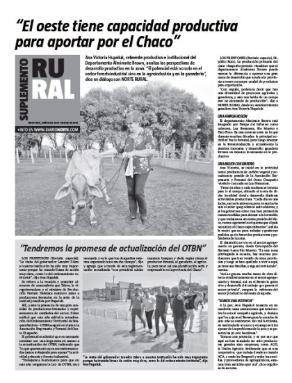 "El oeste tiene capacidad productiva para aportar por el Chaco"