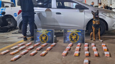 Incautan 17 kilos de cocaína en avenida Sabín