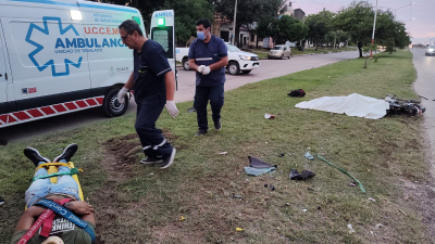 Mañana fatal: falleció un motociclista al chocar contra un auto