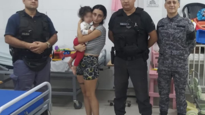 Policías lograron salvar la vida de una menor en Sáenz Peña