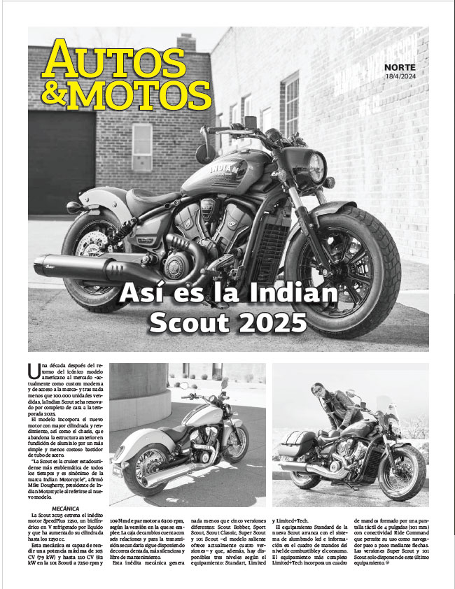 Así es la Indian Scout 2025