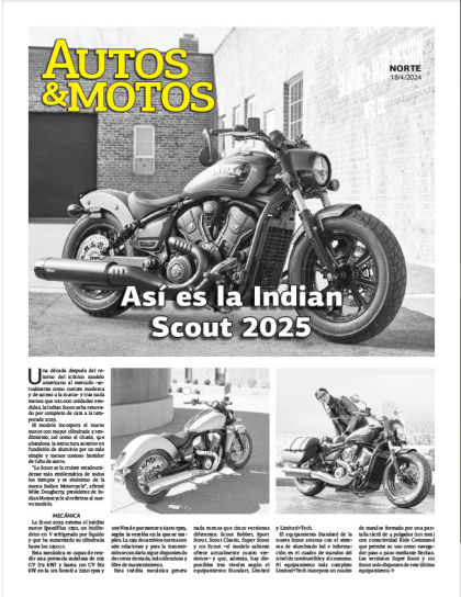 Así es la Indian Scout 2025