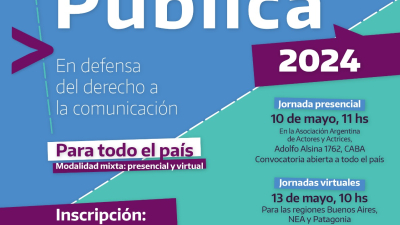 Nueva convocatoria a una Audiencia Pública Federal 