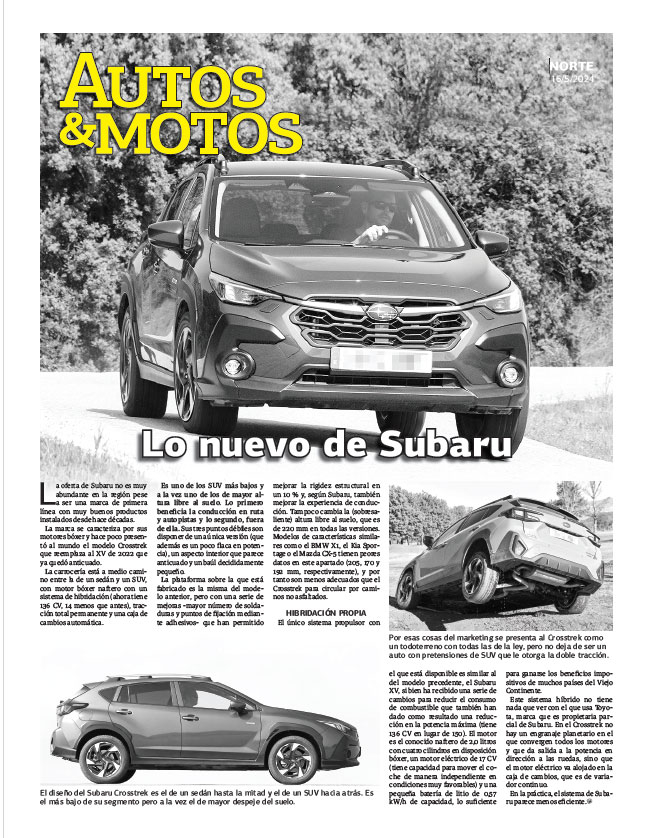Lo nuevo de Subaru
