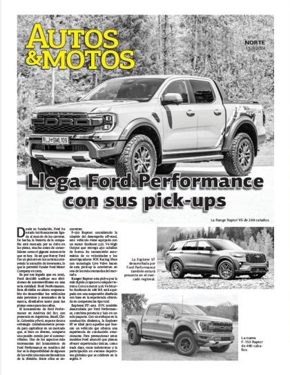 Llega Ford Performance con sus pick-ups