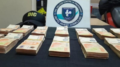 Secuestran más de un millón de pesos y detienen a un hombre por robo