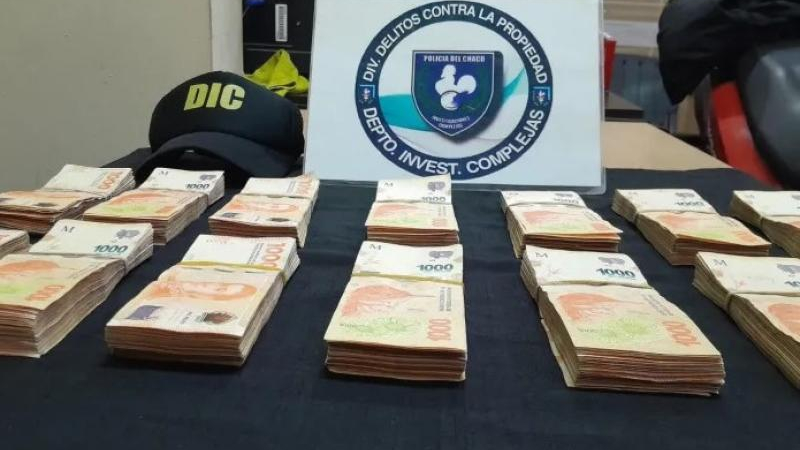 Secuestran más de un millón de pesos y detienen a un hombre por robo