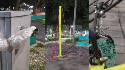 Vecinos y padres denuncian abandono en los juegos de la Plaza 25 de mayo
