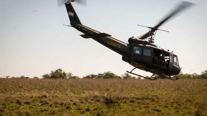 Cayó un helicóptero del Ejército con cinco tripulantes