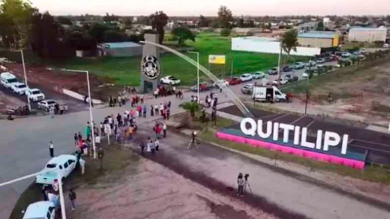 Leandro Zdero dejó inaugurado el nuevo acceso a Quitilipi