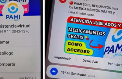 Alertan a jubilados por falso mensaje sobre medicamentos atribuido a PAMI