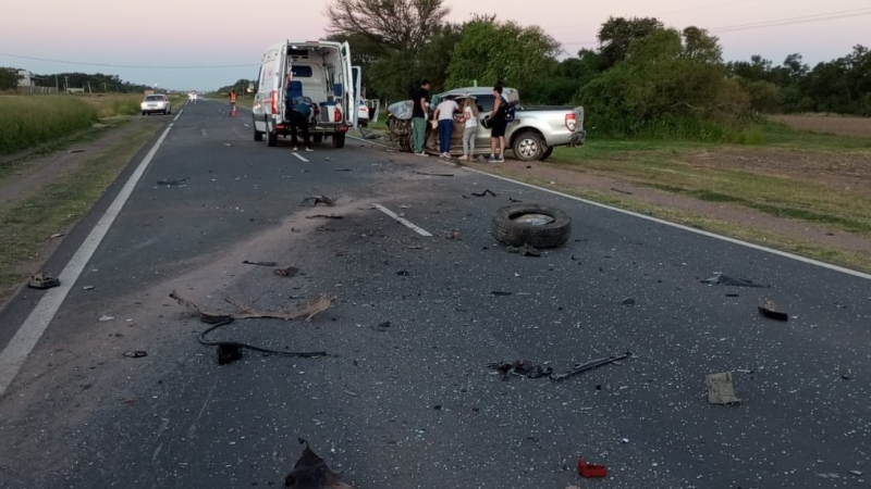 Tres personas resultaron heridas, tras violento choque sobre ruta 89