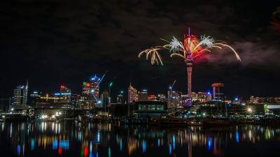 En Nueva Zelanda ya es 2025: el espectacular show de fuegos artificiales