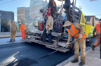 Firme avance de las obras de repavimentación de la avenida 9 de Julio