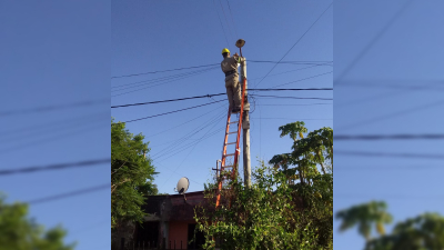 Realizaron nuevos trabajos de alumbrado público en Villa Ángela