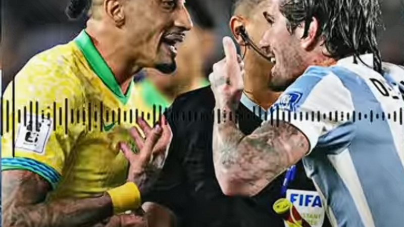 El gesto de Raphinha con De Paul tras la pelea en Argentina vs Brasil por las Eliminatorias