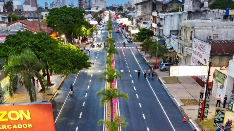 El gobernador inauguró las obras del tramo II de la avenida 25 de Mayo