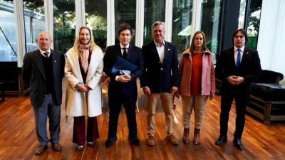 Milei prometió a la Mesa de Enlace bajar las retenciones