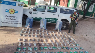 Hallan 120 kilos de hojas de coca en la espesura del monte chaqueño
