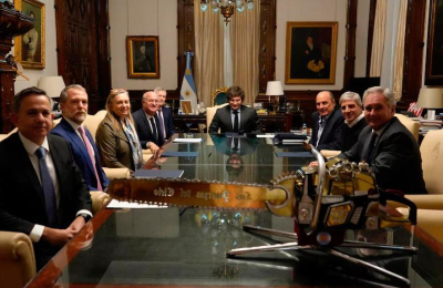 El presidente y Caputo se reunieron con el titular del Banco Interamericano
