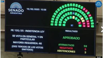El Senado rechazó el veto del Gobierno al reparto de ATN para las provincias