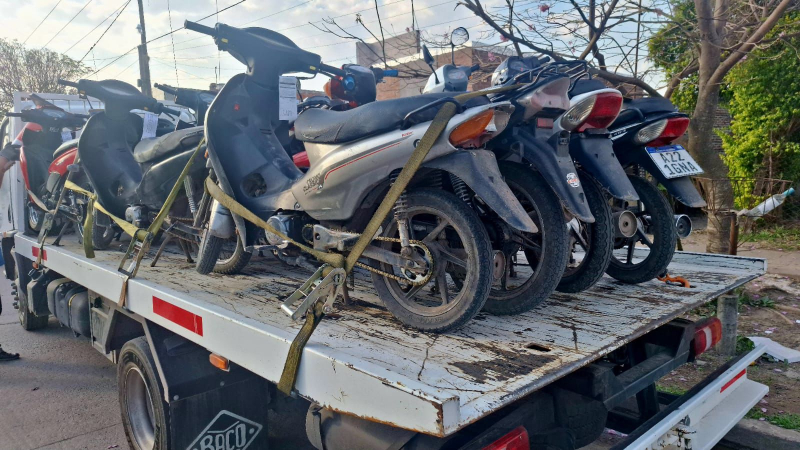Secuestran 17 motos en operativo de tránsito