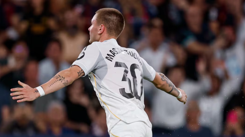 Mastantuono marcó su primer gol con el Real Madrid