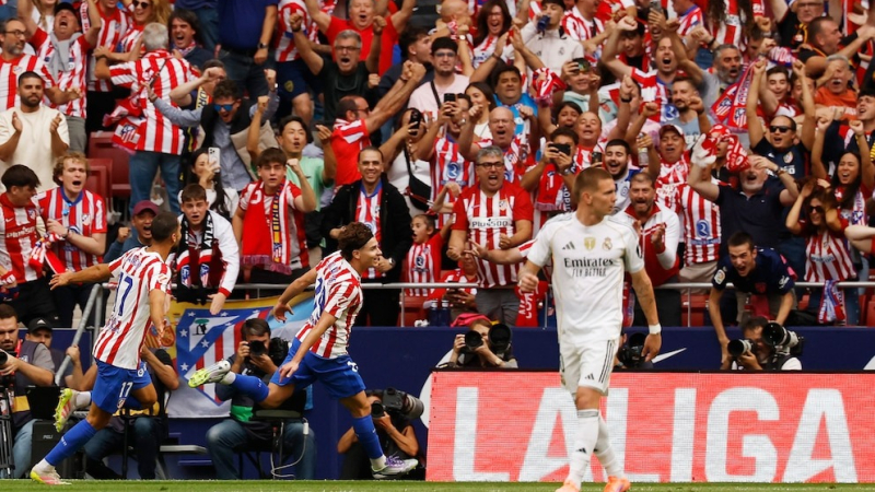 El Atlético le ganó a Real 5-2 en un extraordinario clásico de Madrid