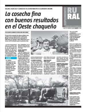 La cosecha fina con buenos resultados en el Oeste chaqueño