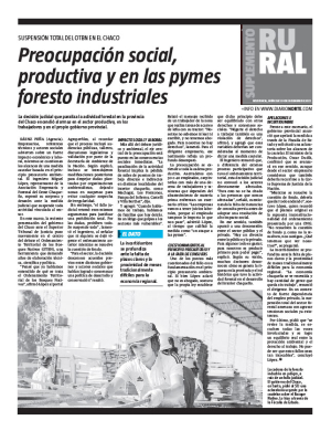Preocupación social, productiva y en las pymes foresto industriales