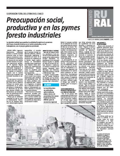 Preocupación social, productiva y en las pymes foresto industriales
