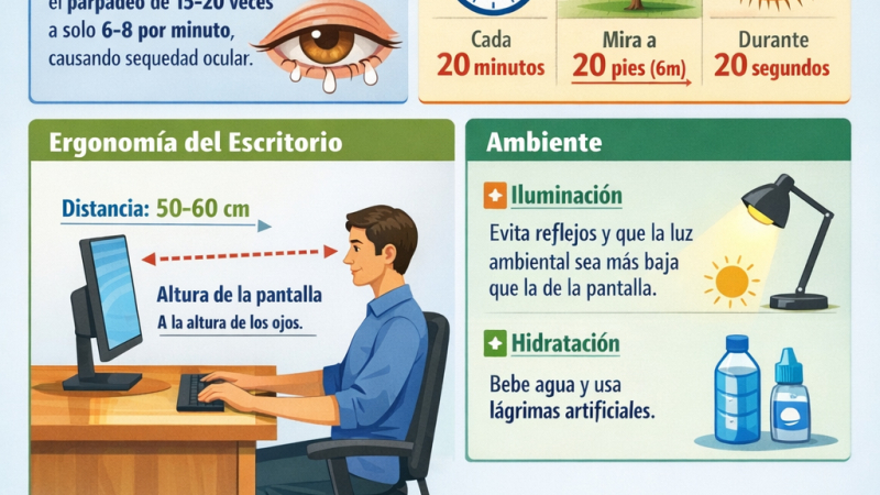 Una guía para proteger la visión del estrés de las pantallas