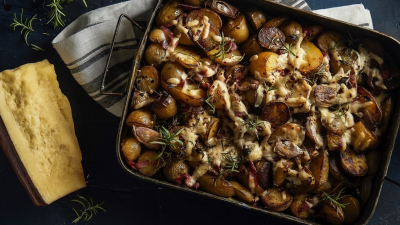 Deliciosa receta de papas con ajo y queso
