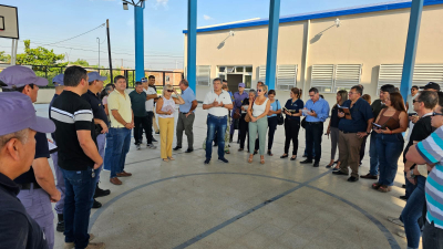 Aráoz anticipó que el Gobernador inaugurará tres establecimientos educativos en el barrio Salvador Gurrieri