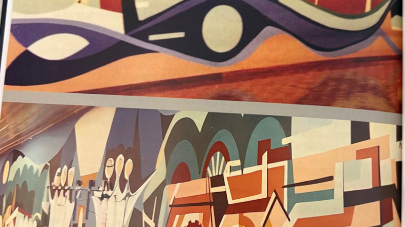 Alertan por el riesgo patrimonial de los murales de Sánchez Kelly en Puerto Tirol