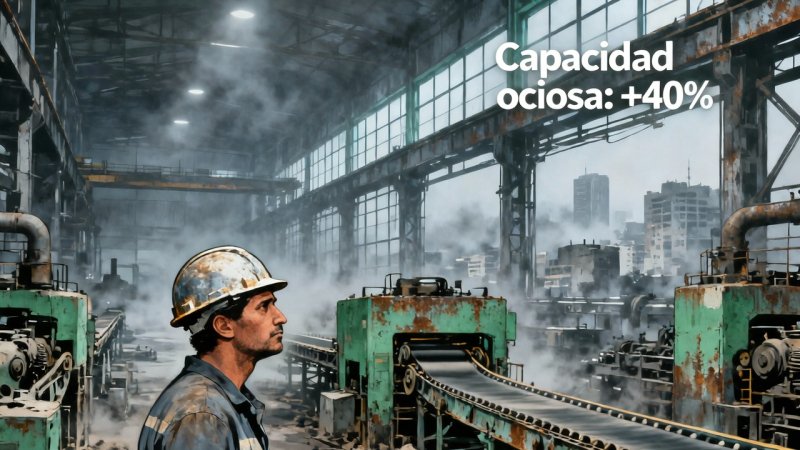 La industria argentina retrocede a niveles previos a la II Guerra Mundial
