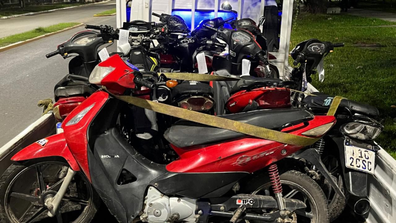 Fin de semana con fuerte control: más de 80 motos secuestradas y 15 alcoholemias positivas
