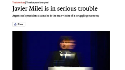 Milei enfrenta "serios problemas" políticos y económicos